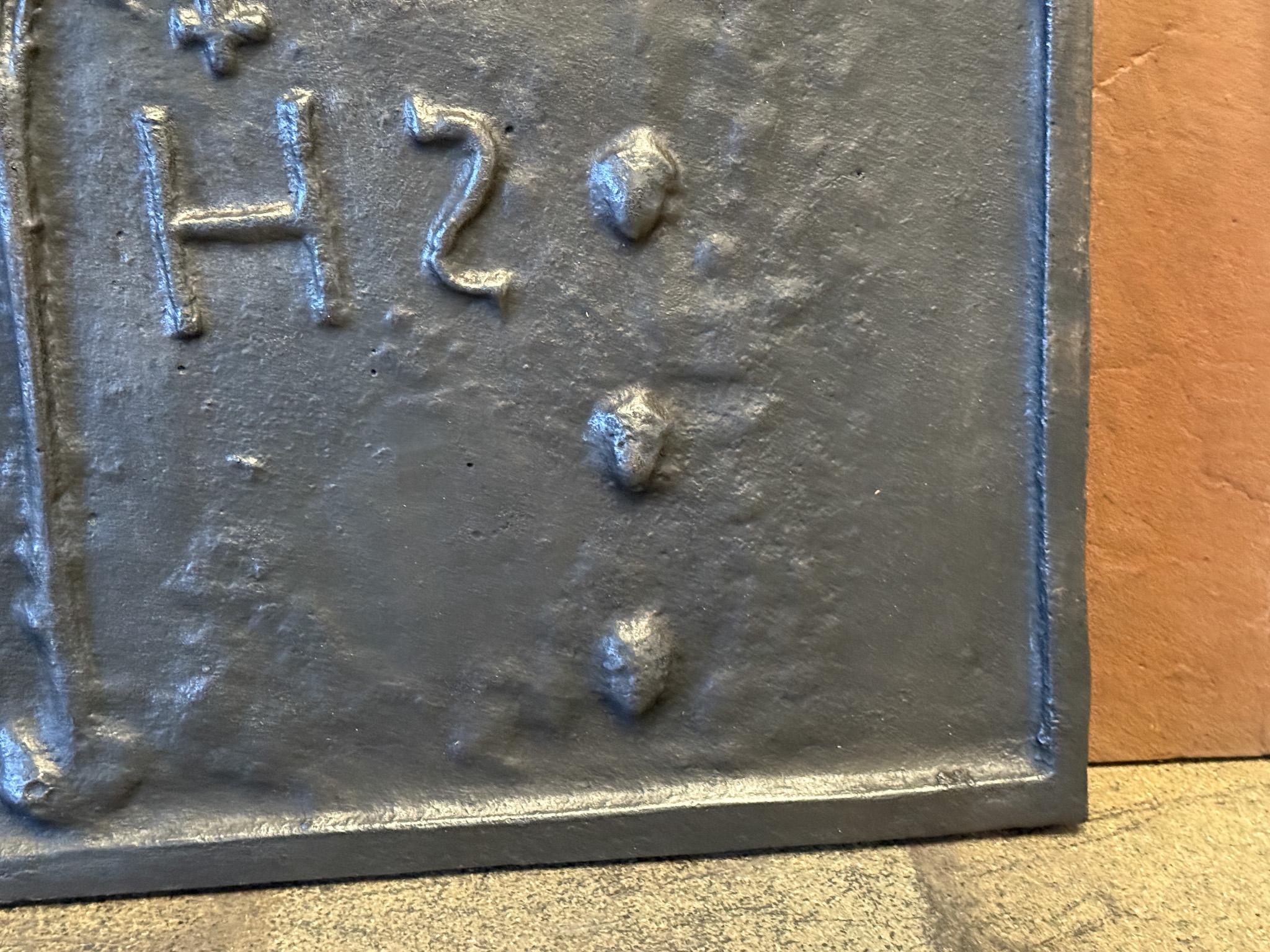French Gothic Arms Fireback For Sale 9