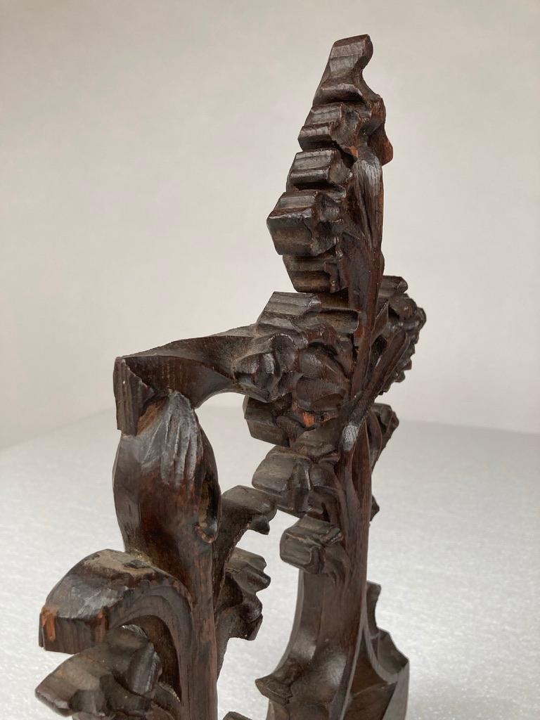 16th Century French Gothic Carved Oak Architectural Fragment 6