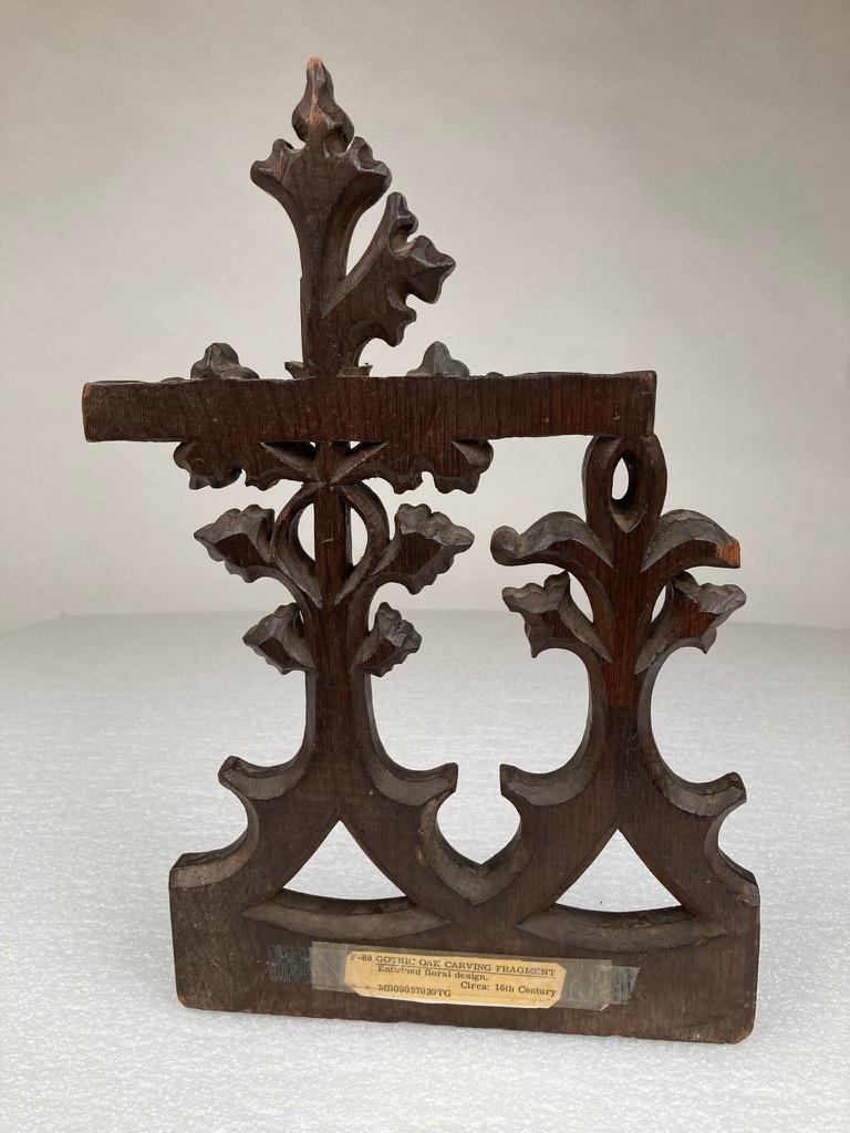 16th Century French Gothic Carved Oak Architectural Fragment 7