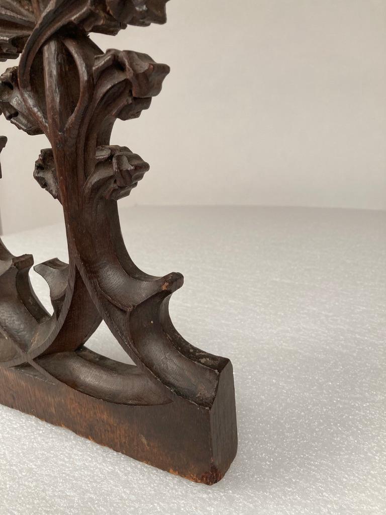 16th Century French Gothic Carved Oak Architectural Fragment 4