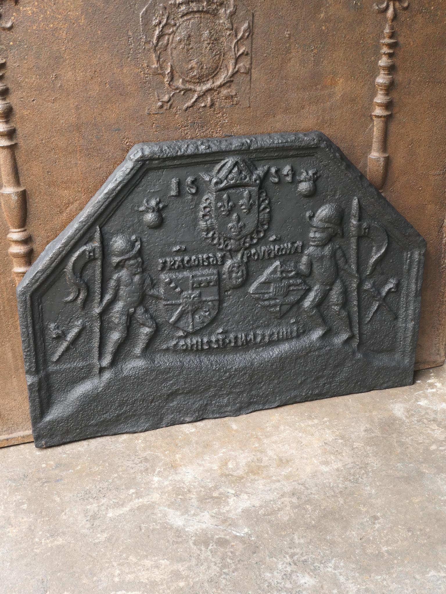 18th Century and Earlier French Gothic Fireback, 16th Century
