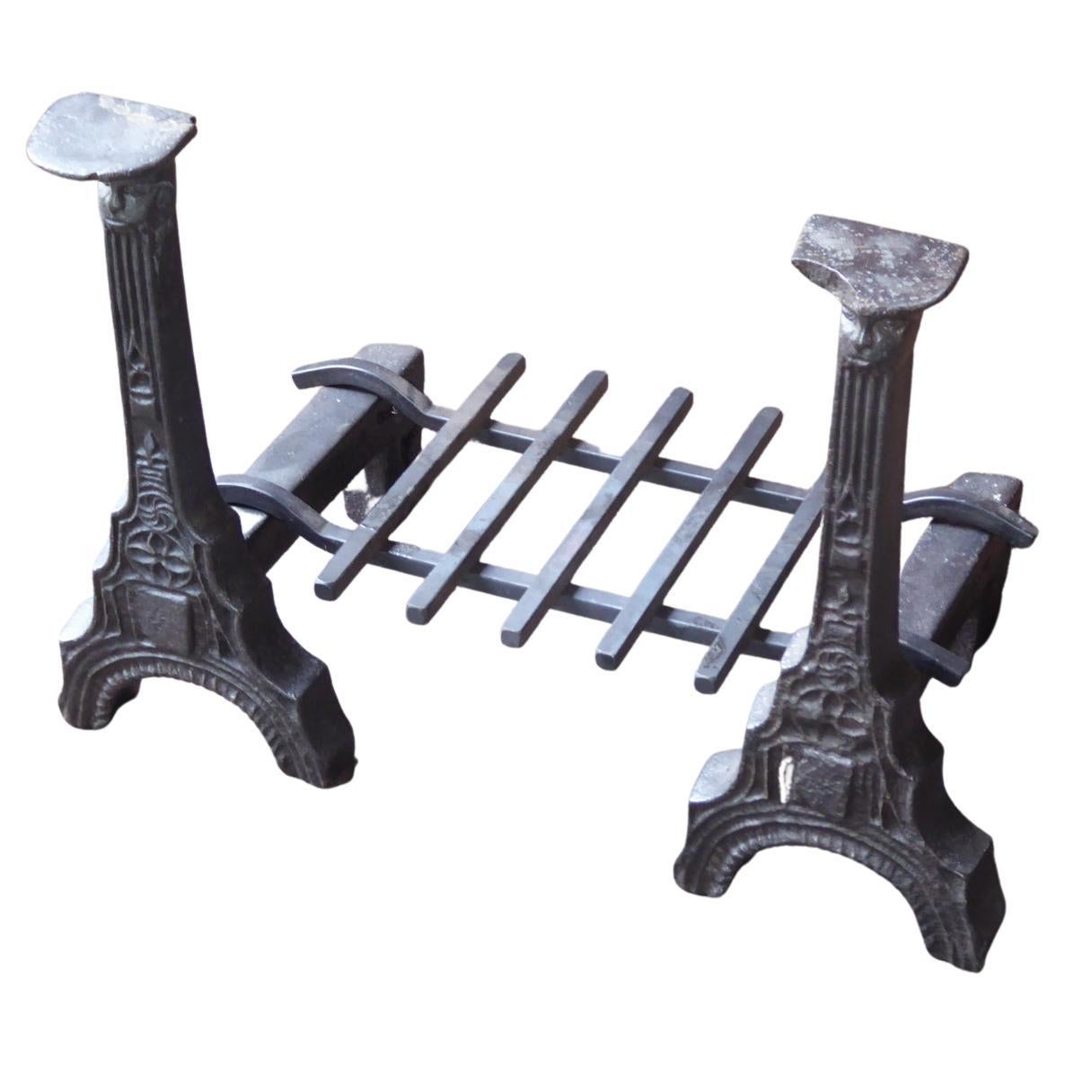French Gothic Fireplace Grate or Fire Basket, 15th Century