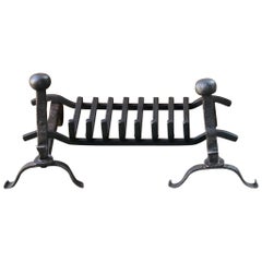 French Gothic Fireplace Grate or Fire Basket, 17th Century