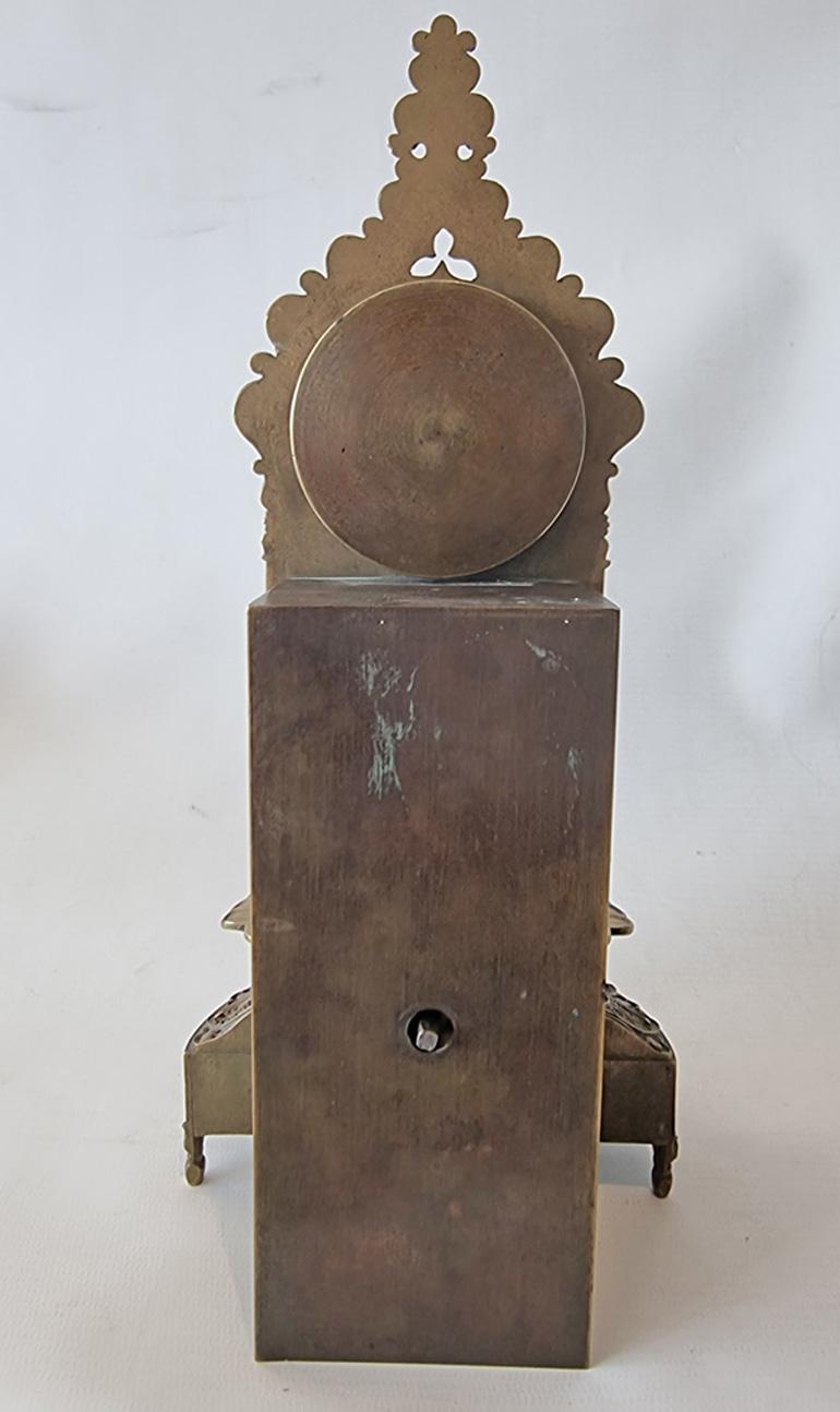 Mid-19th Century French Gothic mantle clock with water automaton feature For Sale