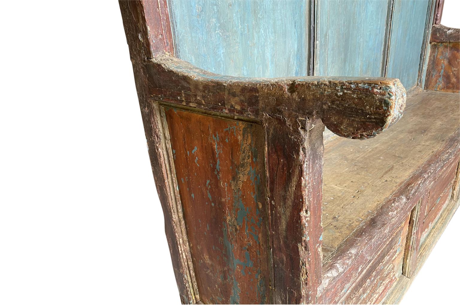 French Gothic Period Painted Bench For Sale 2