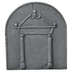 French Gothic 'Pillars and Pediment' Fireback, 17th Century