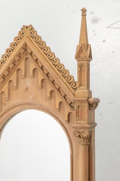 French Gothic Pine Mirror