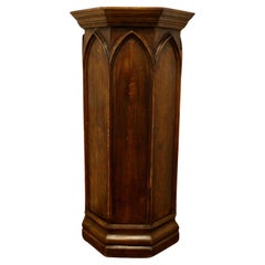French Gothic Pine Reading Stand, Greeting Station, Greeter   