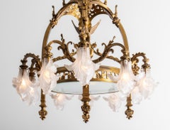 French Gothic Revival 12-Light Ormolu Chandelier