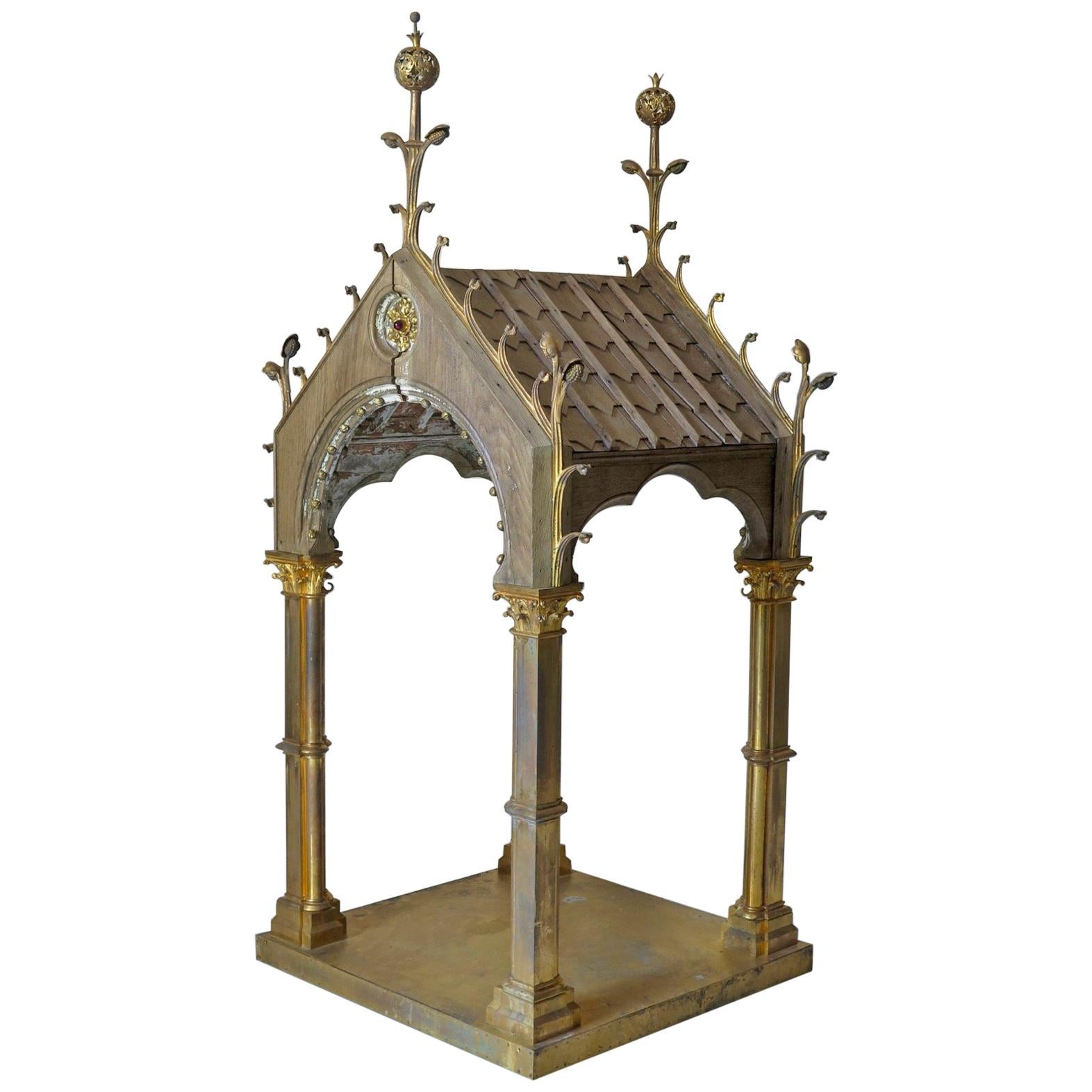 French Gothic Revival Religious Artifact, circa 1880s For Sale