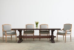 French Gothic Revival Style Monastery Trestle Dining Table