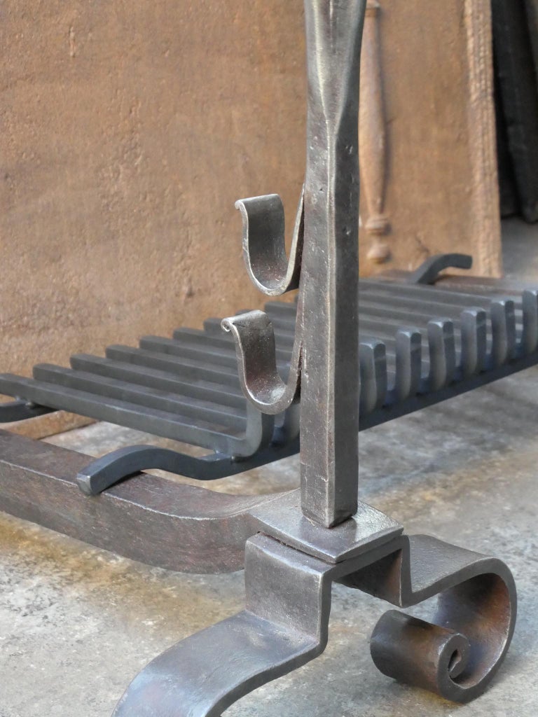 French Gothic Style Fire Grate, Fireplace Grate For Sale at 1stDibs