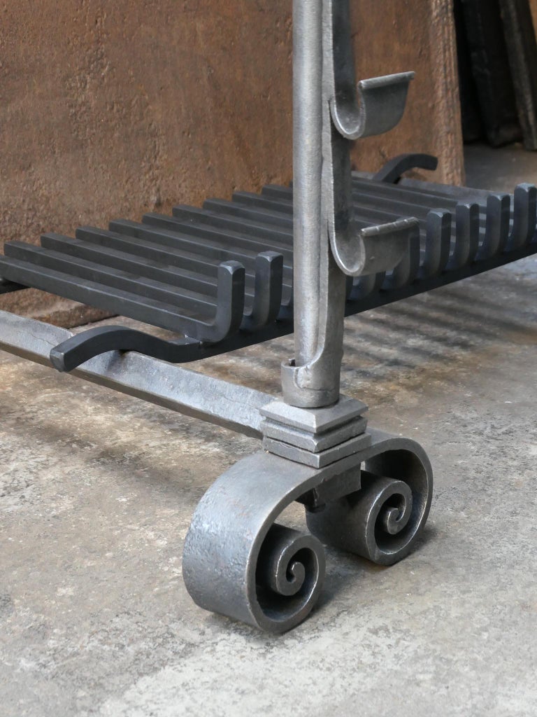 French Gothic Style Fire Grate, Fireplace Grate For Sale at 1stDibs