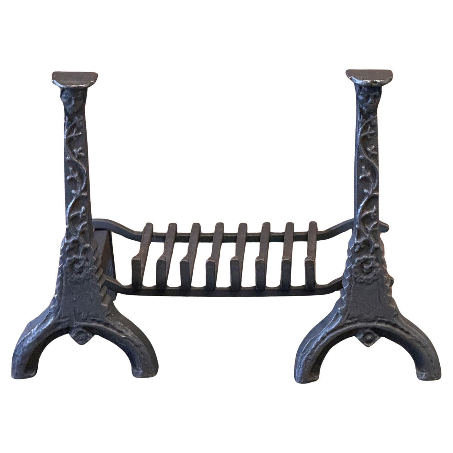 Rejilla para Chimenea Estilo Gótico Francés, Rejilla para Chimenea