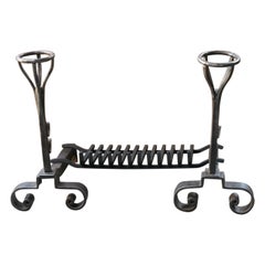 French Gothic Style Fire Grate, Fireplace Grate