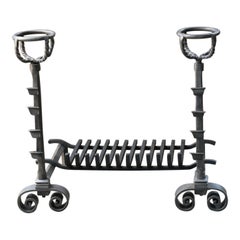 French Gothic Style Fire Grate, Fireplace Grate