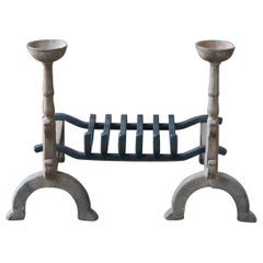 French Gothic Style Fire Grate, Fireplace Grate
