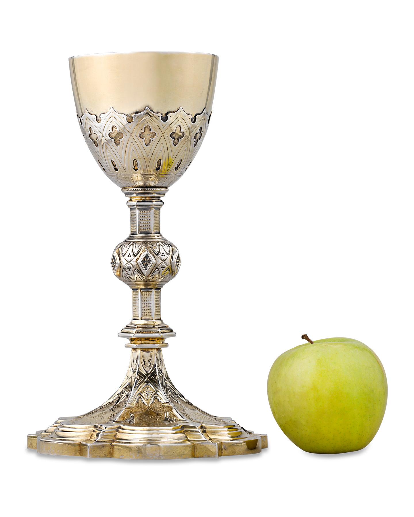 French Gothic-Style Silver Gilt Chalice 1