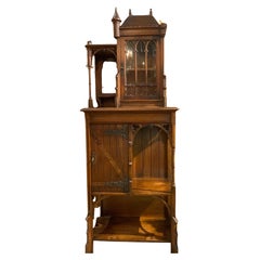 French Gothic style walnut cabinet,  19 th century