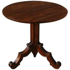 French Gothic Tilt-Top Mahogany Lamp or Side Table