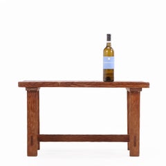 French Gouge-Carved Coffee or End Table, C. 1950.