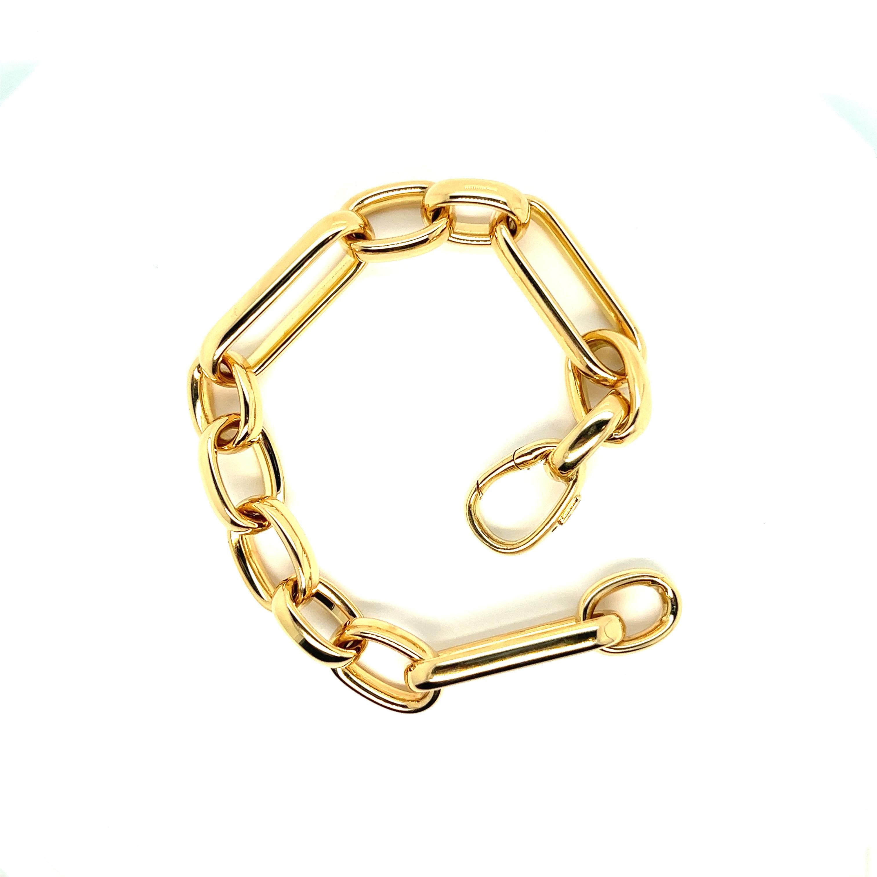 French Gourmet Bracelet 18K Gold In New Condition In Vannes, FR