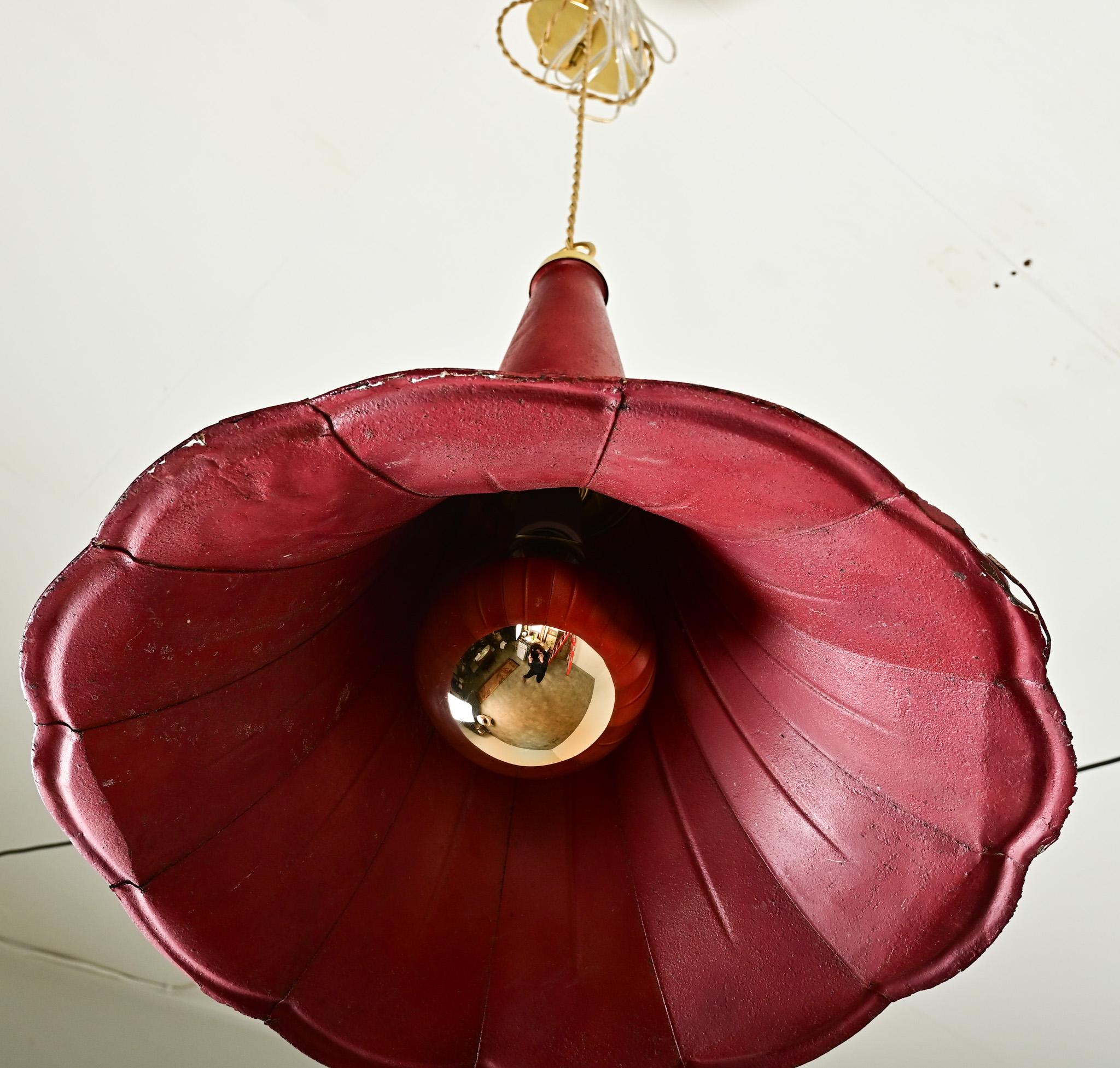 Metal French Gramophone Pendant Light