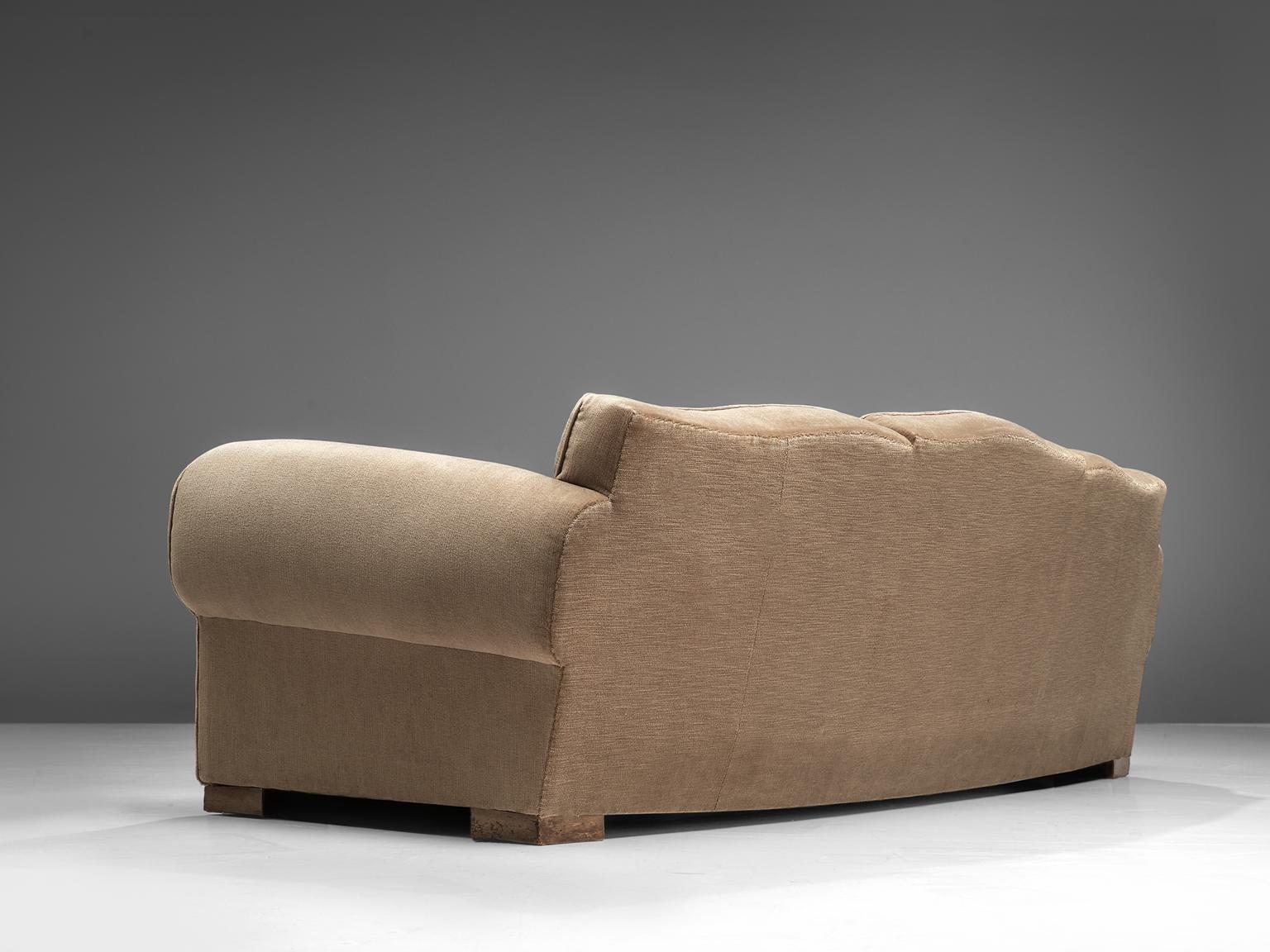 velvet taupe sofa
