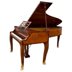 Antique French Grand Piano Mercier Louis XV Ormolu Bronzes Marquetry Mahogany Rosewood