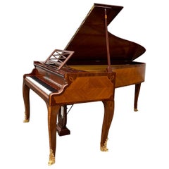 Antique French Grand Piano Mercier Louis XV Ormolu Bronzes Marquetry Mahogany Rosewood 