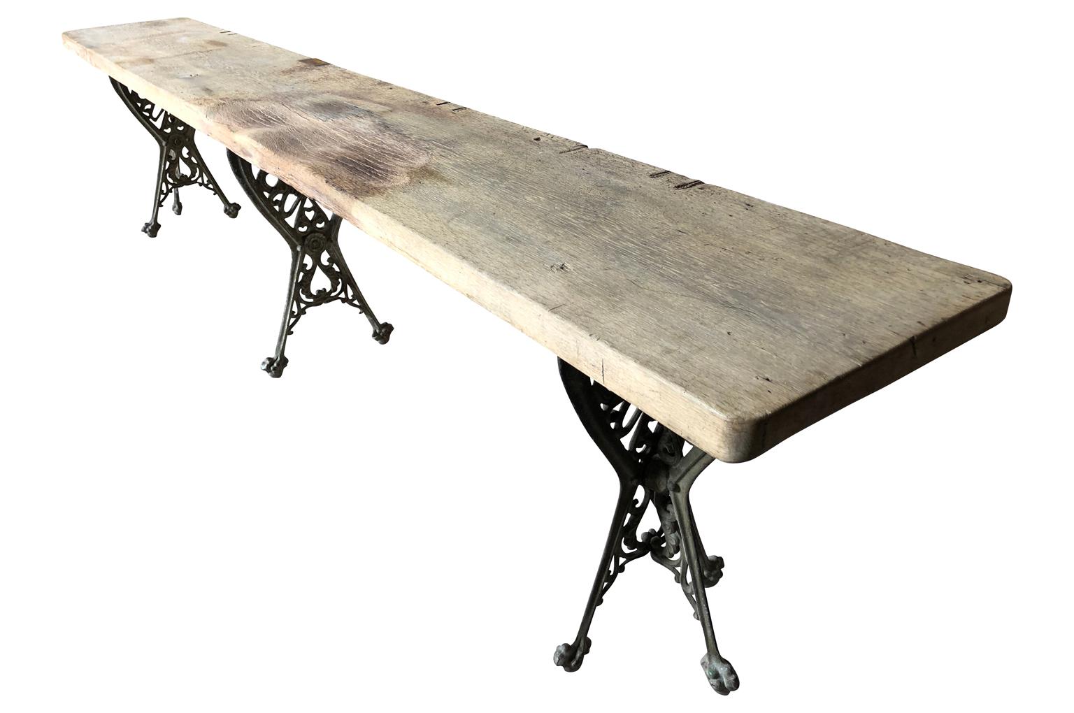 19th Century French Grand Scale Console Table