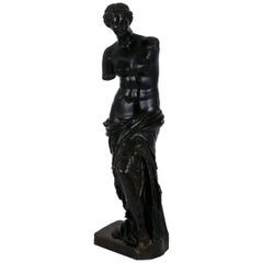 French Grand Tour Antique Bronze Sculpture "Venus de Milo" Delesalle et Cie