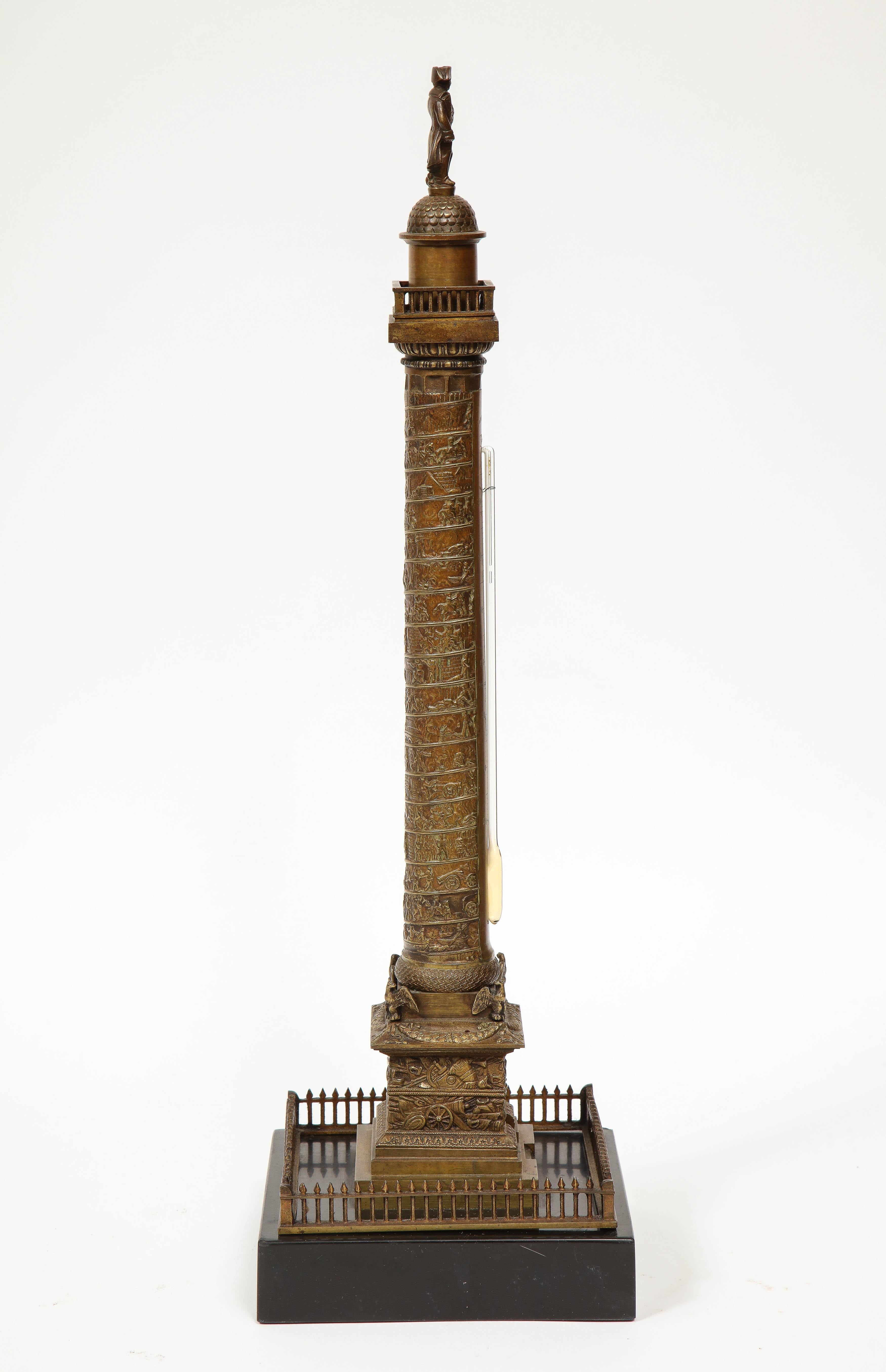French Grand Tour Bronze Column of the Place Vendome in Paris, 19th Century 6