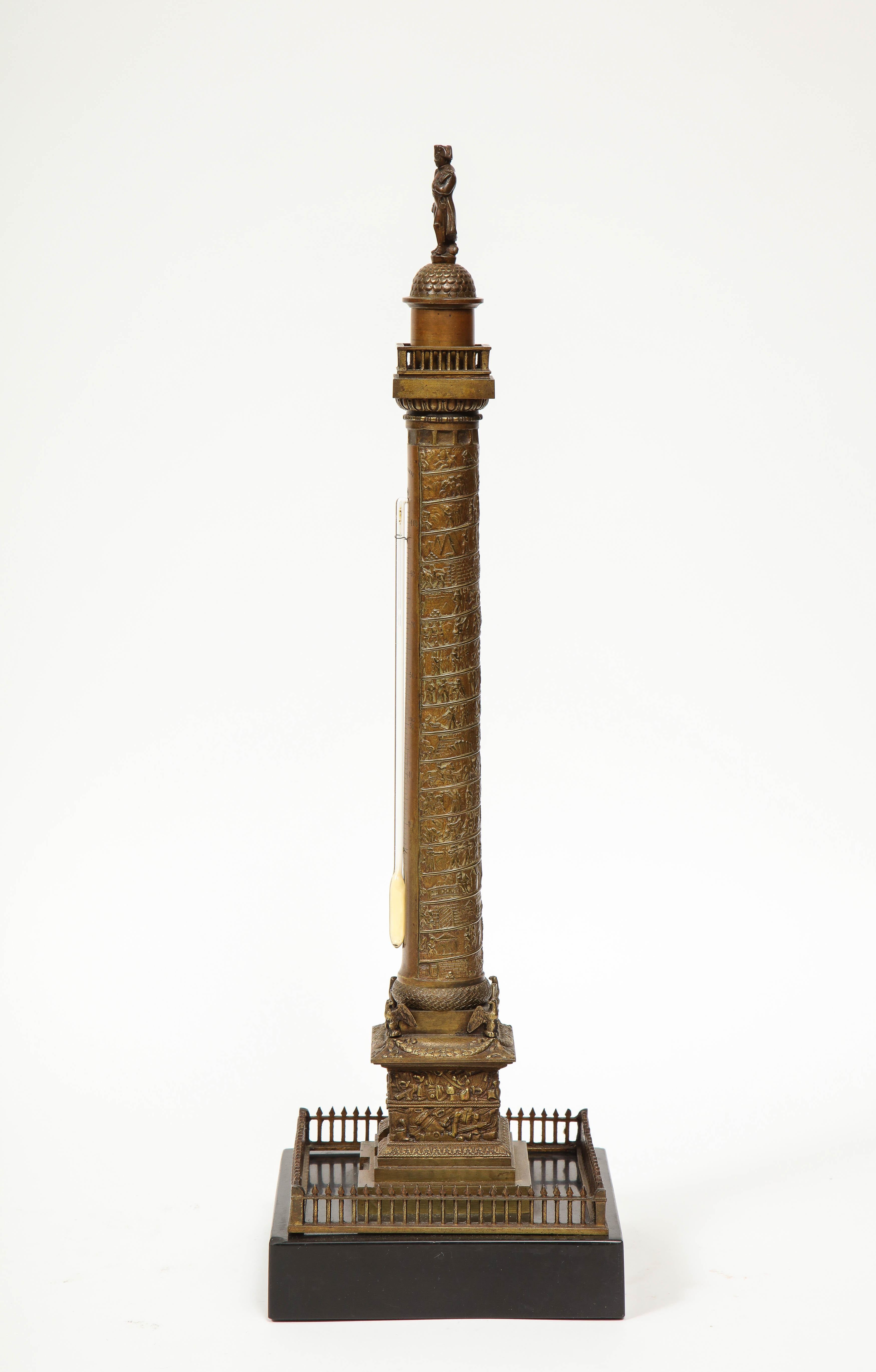 French Grand Tour Bronze Column of the Place Vendome in Paris, 19th Century 13