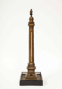 French Grand Tour Bronze Column of the Place Vendome in Paris, 19th Century