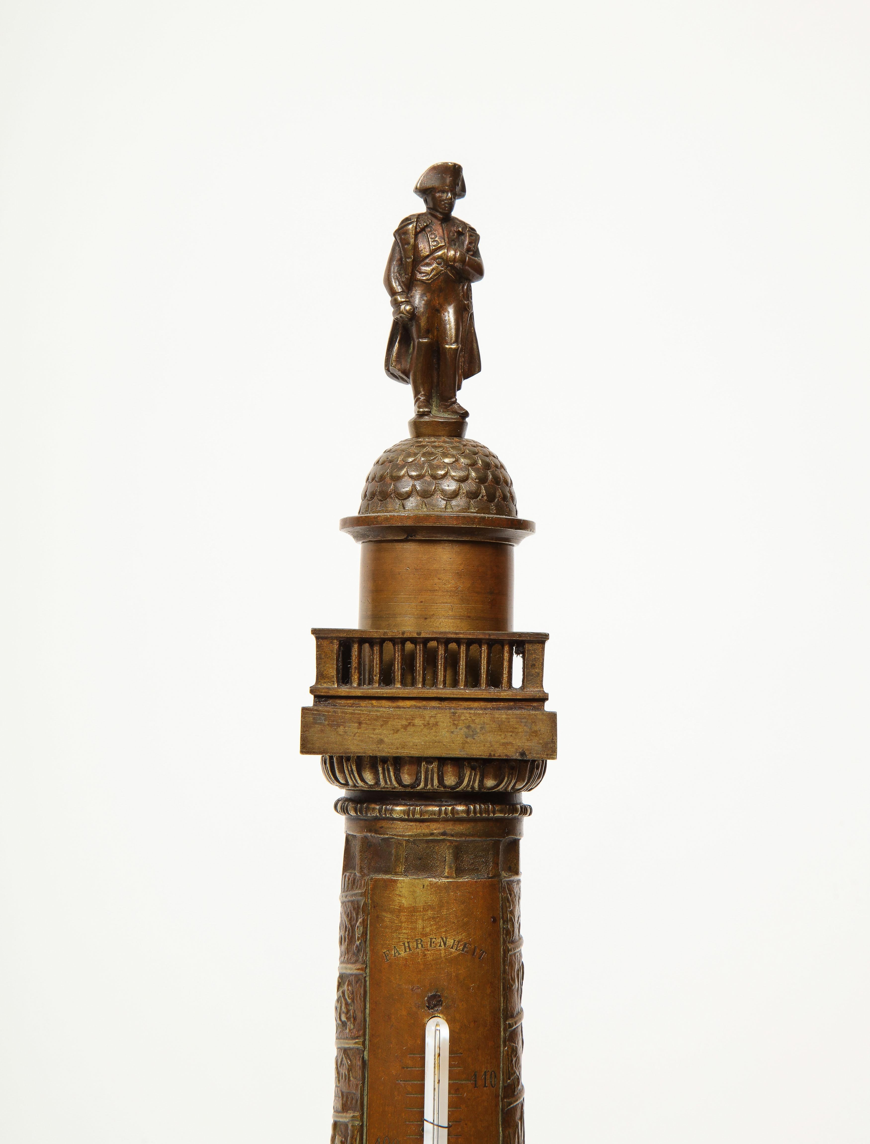 French Grand Tour Bronze Column of the Place Vendome in Paris, 19th Century 1
