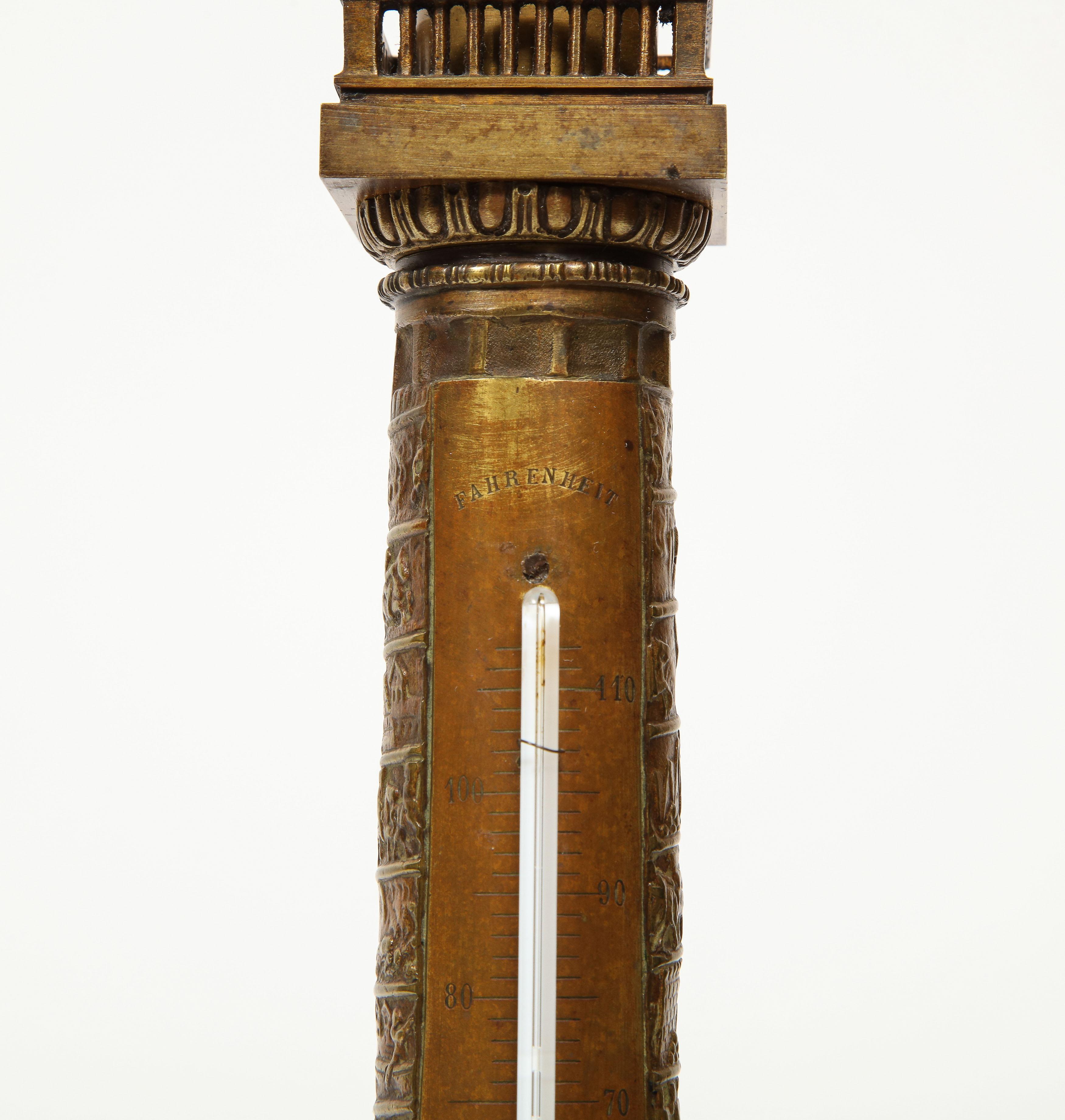 French Grand Tour Bronze Column of the Place Vendome in Paris, 19th Century 2