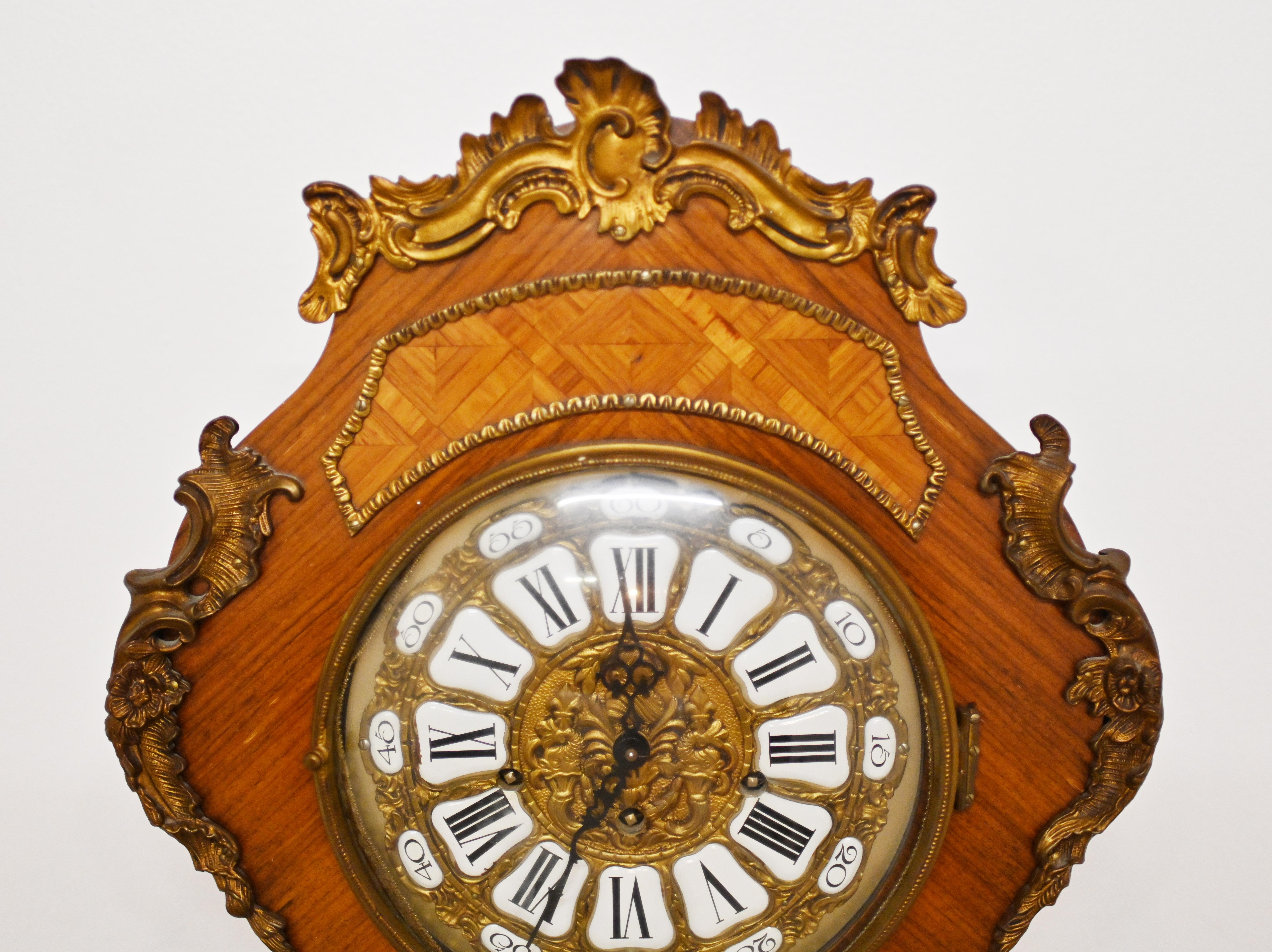 Französisch Großvater Uhr Kingwood Inlay (Veilchenholz) im Angebot