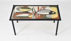 French Granite Mosaic Table Mid Century Modern 60s