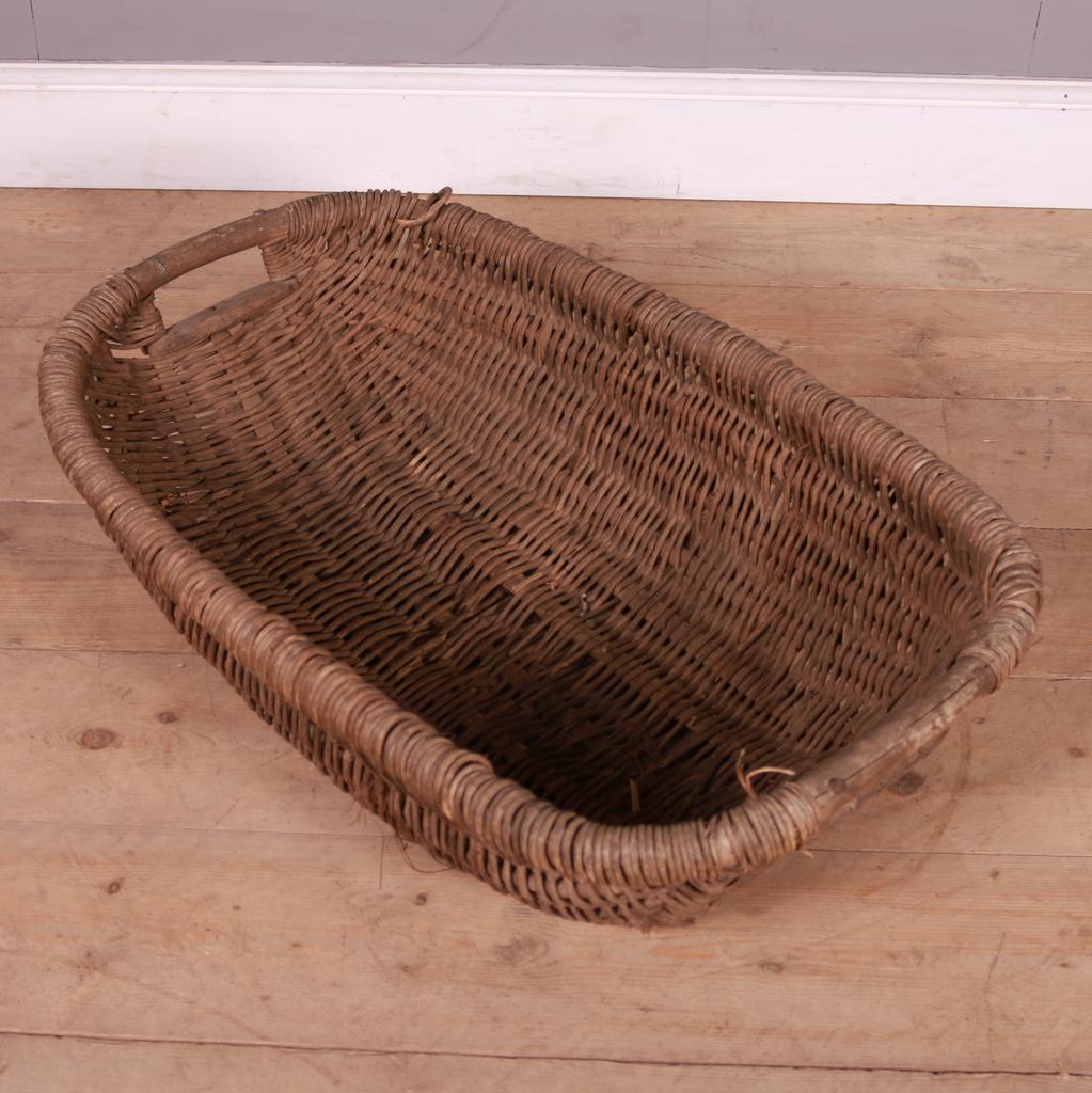 19th C French wicker grape basket. 1890.

  

Dimensions
35.5 inches (90 cms) wide
23 inches (58 cms) deep
11 inches (28 cms) high.