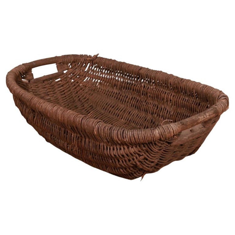 French Wicker Basket - 159 For Sale on 1stDibs | vintage french market  basket, harvest basket wicker, antique french market basket