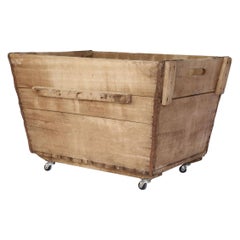 Vintage French Grape Crate on Casters