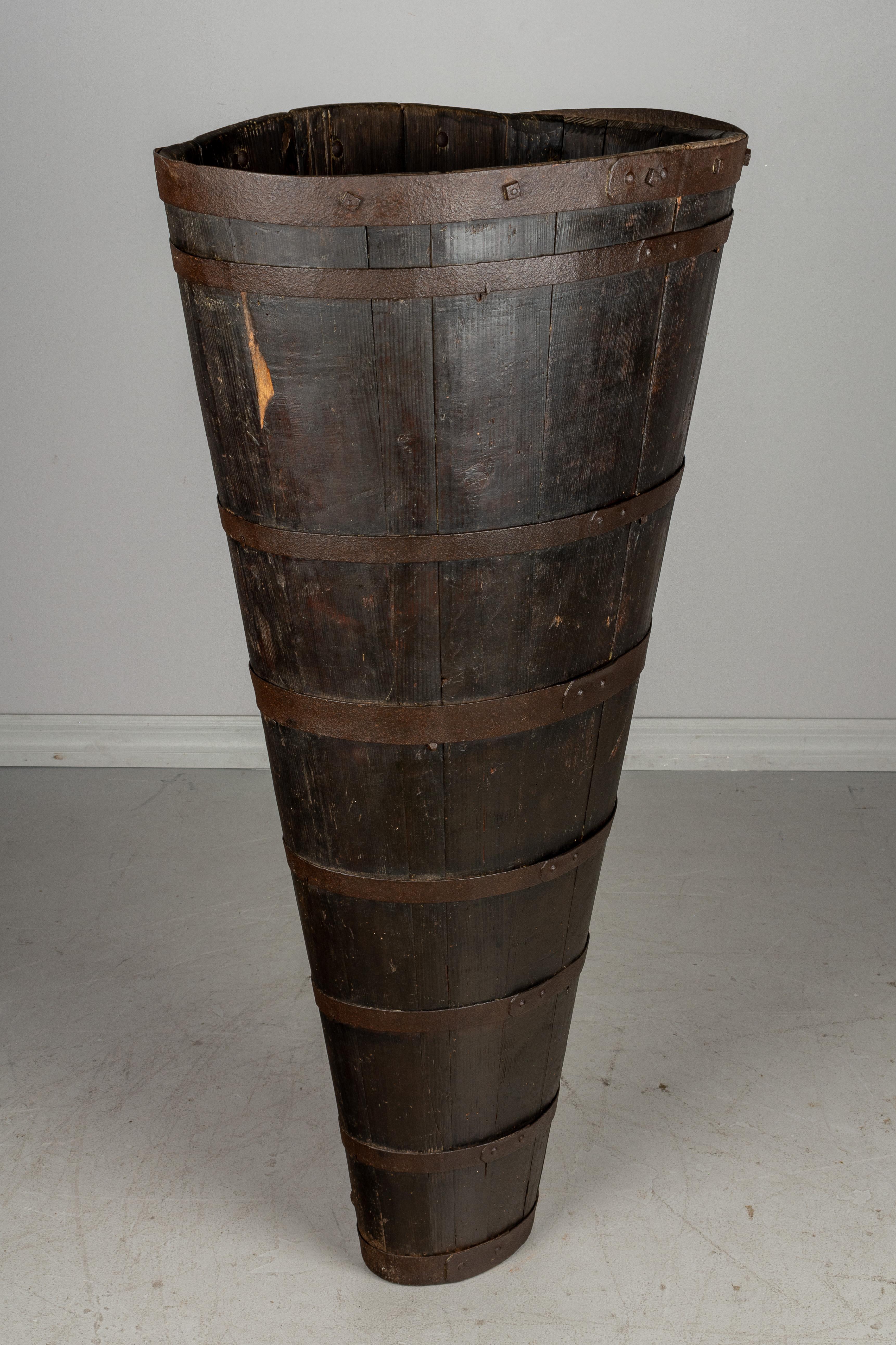 Cast French Grape Harvesting Barrel