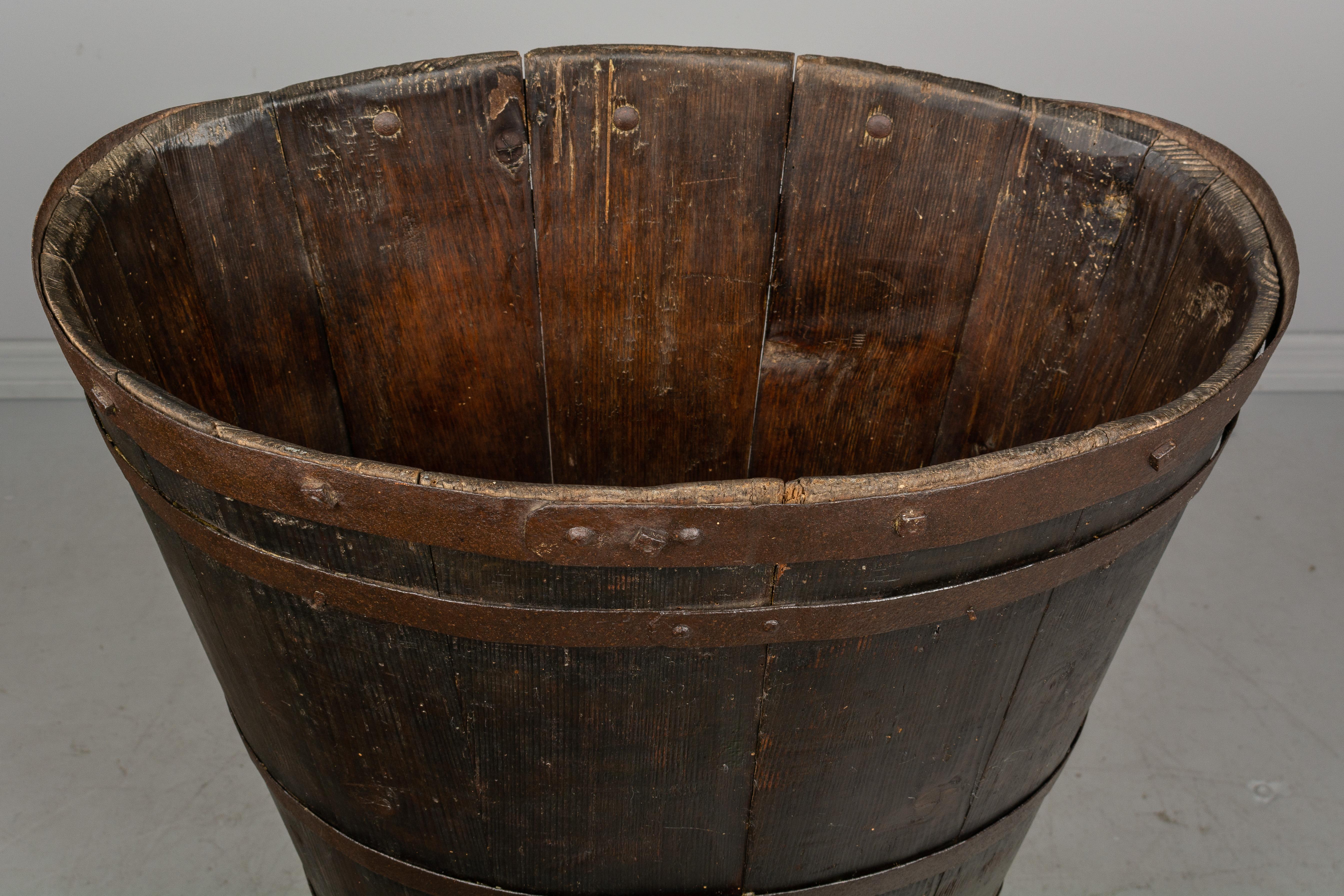 20th Century French Grape Harvesting Barrel