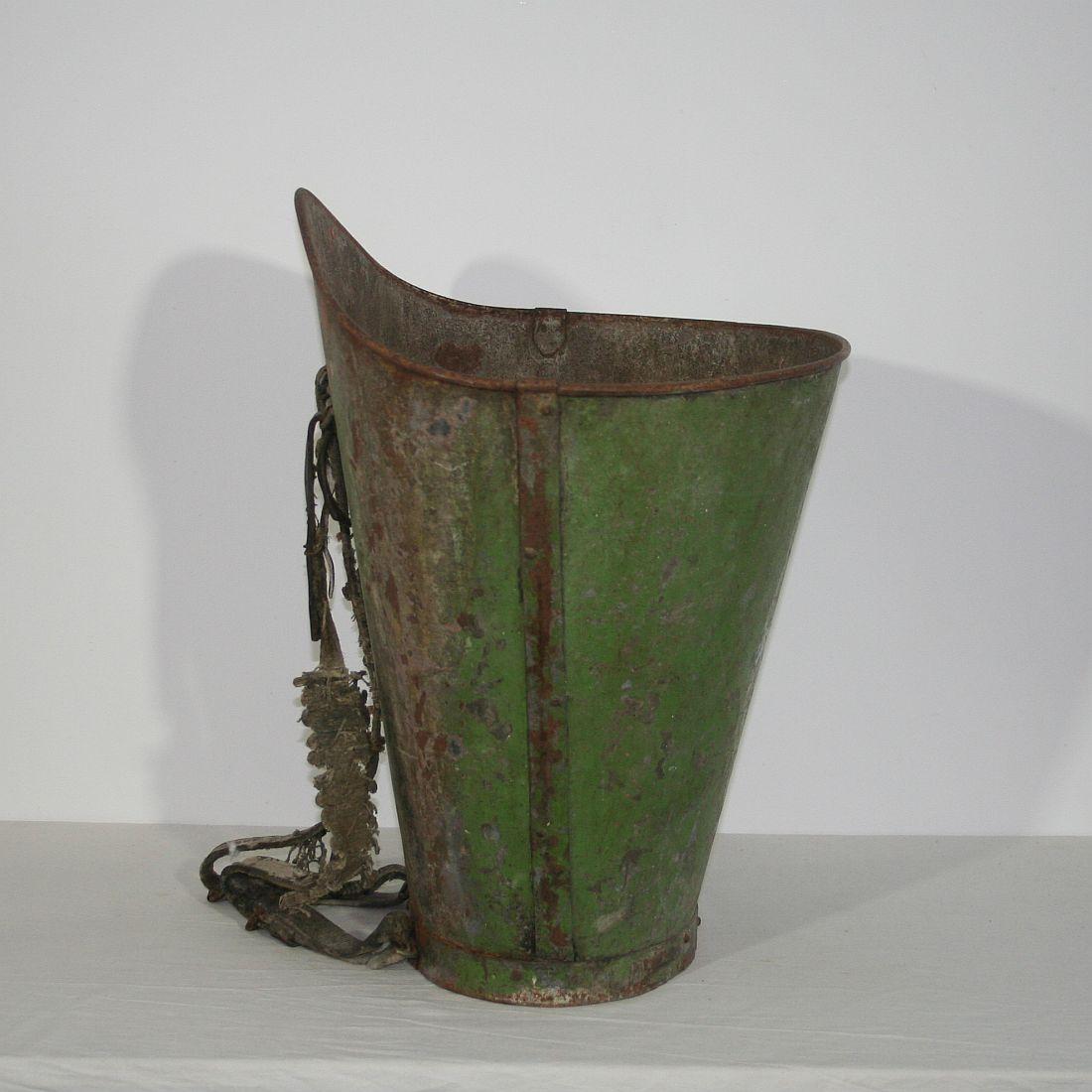 Painted French Grape Harvesting Basket
