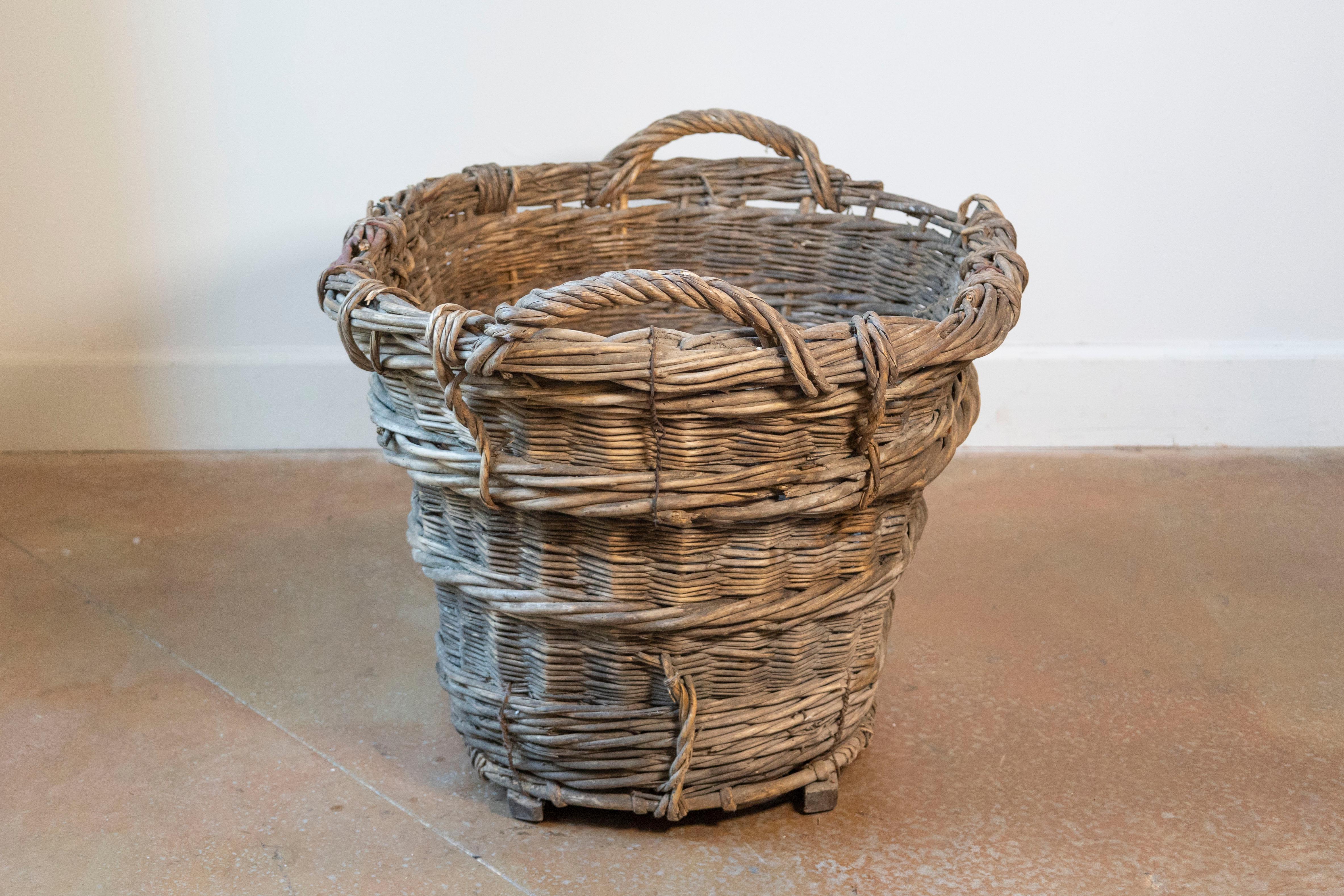 French Grape Harvesting Basket For Sale 1