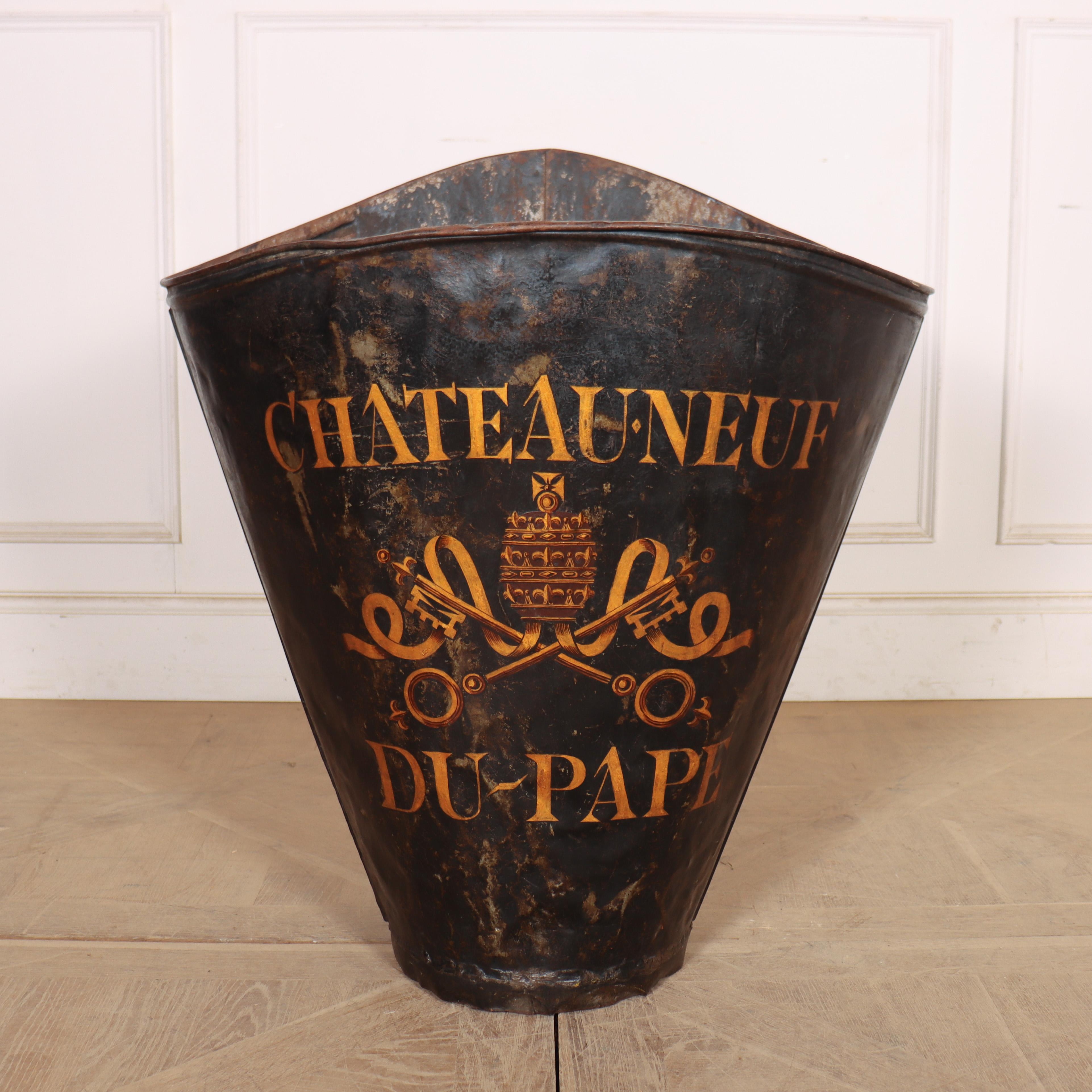 One of a pair of 19th century French grape picking hods / hottes with later paint decoration. 1900.

Code: 8975

Dimensions:
W: 29