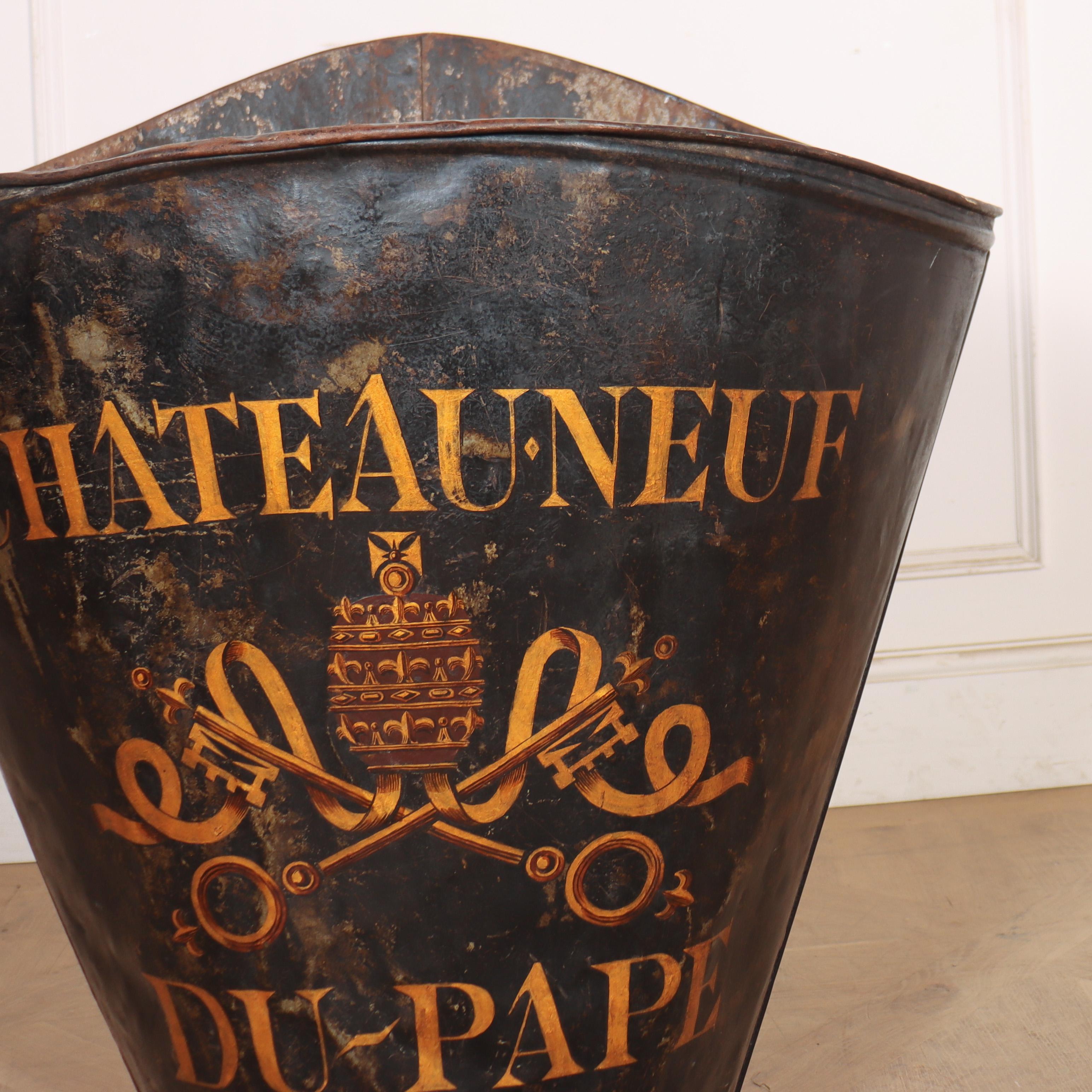 Metal French Grape Hotte For Sale