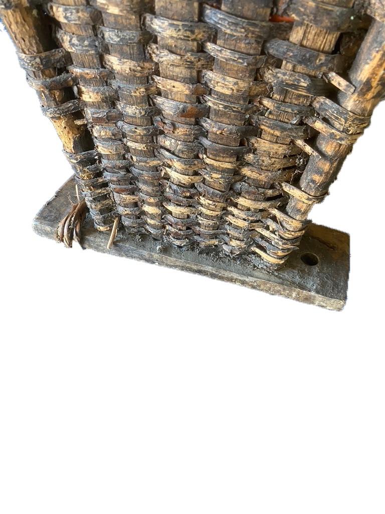 Hand-Woven French Grape Picking Basket from the 19th Century For Sale