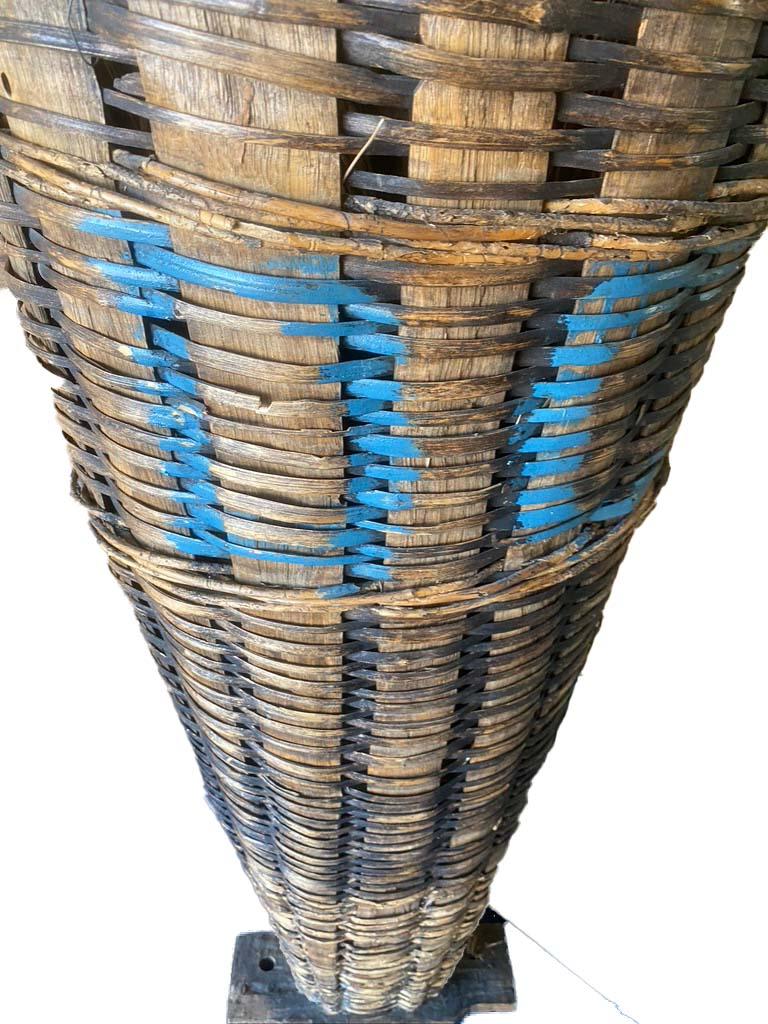 Wood French Grape Picking Basket from the 19th Century For Sale